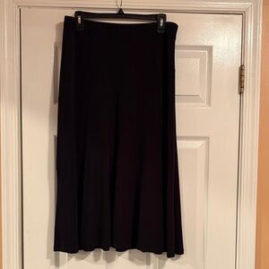 JM Collection Classic Black A-Line Skirt